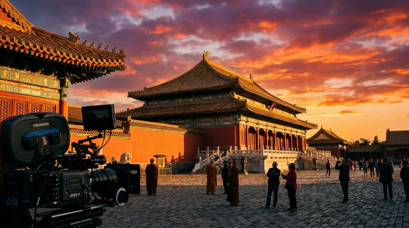 Forbidden City in Beijing during sunset