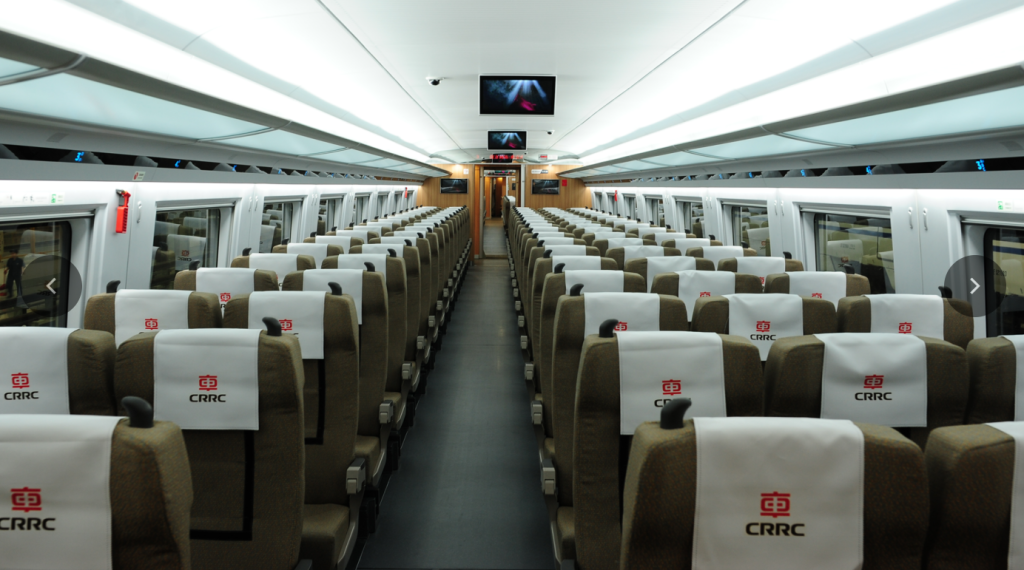 China High Speed Train Seat Map: Second-Class