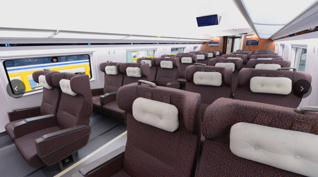China High Speed Train Seat Map: First-Class