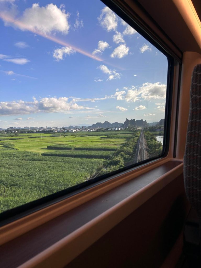 natural views on 2nd Class China High-Speed Trains