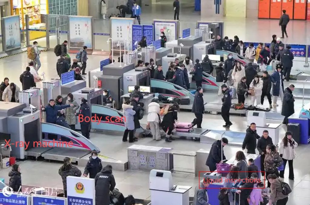 China Railway station Security Checkpoint